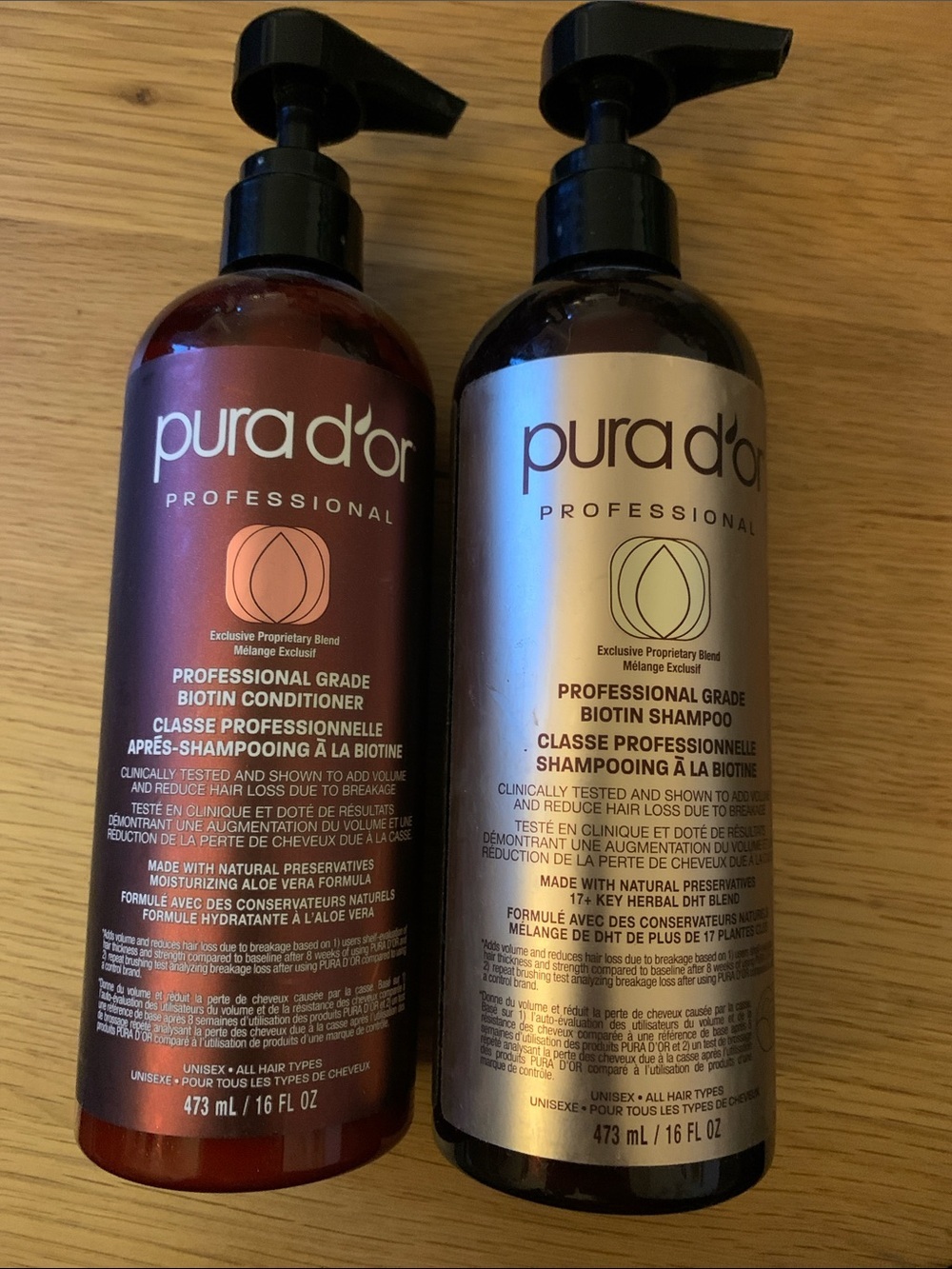 Pura d’or shampoo and conditionner biotin new